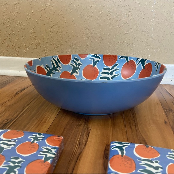 Lot of Threshold large serving bowl, napkins, drink coasters - Picture 2 of 9